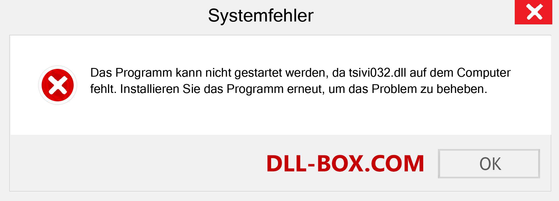 tsivi032.dll-Datei fehlt?. Download für Windows 7, 8, 10 - Fix tsivi032 dll Missing Error unter Windows, Fotos, Bildern